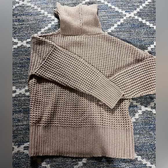 NWT Mudpie Size S Waffle Sweater Taupe - Picture 6 of 6